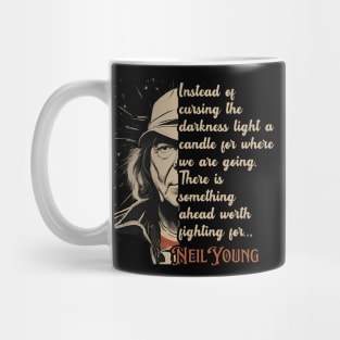 Neil Young Vintage Classic Quotes Mug